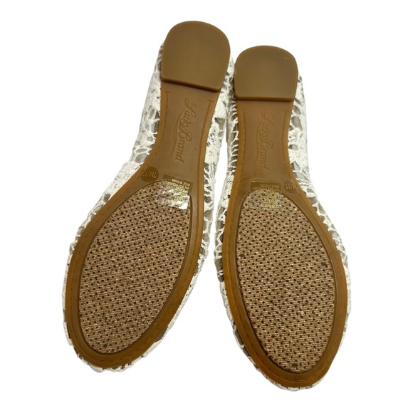 Lucky Brand Women Lace Ballet Flats Cream White Boho Feminine Shoes Size 7 - Picture 6 of 6